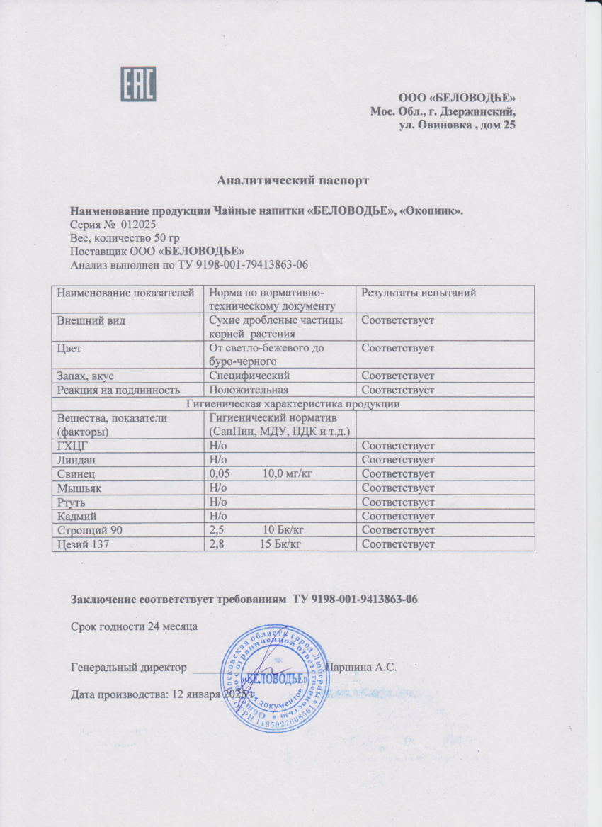 Паспорт №012025